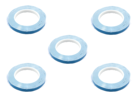 Синий двусторонний термоскотч 12 мм, 50 м 5 шт