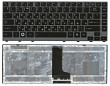 Клавиатура для ноутбука Toshiba Satellite M600 M640 M645 P745 черная с темно-серой рамкой