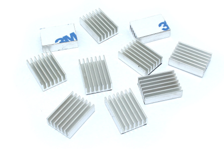 Аллюминиевый радиатор 20х14х6 мм с термоскотчем 3M 9448A 10 шт