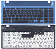 Клавиатура для ноутбука Samsung 355V5C 350V5C NP355V5C NP355V5C-A01 BA75-04093C черная рамка синяя