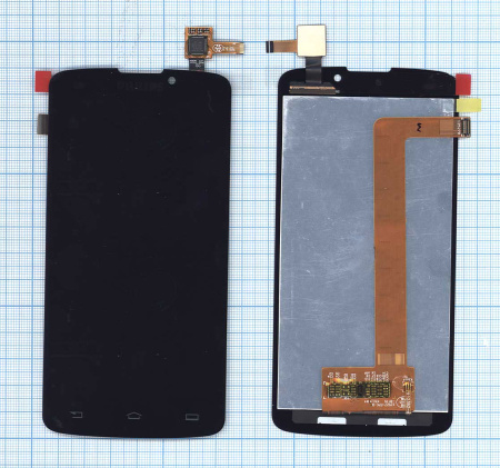 Дисплей для Philips Xenium V387 черный