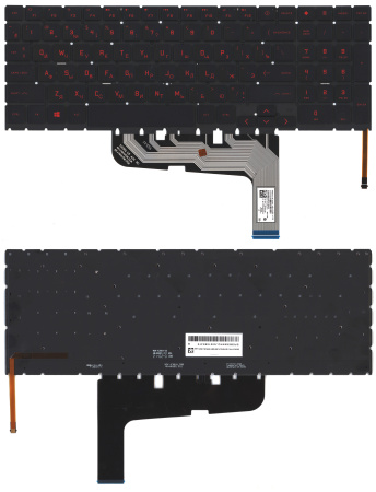 Клавиатура для ноутбука HP Omen 16-WF  черная с подсветкой