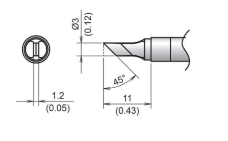 Жало для паяльника Hakko T39-KU