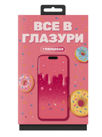 Защитное стекло Глазурь Розовая для Apple iPhone 16 Pro глянец