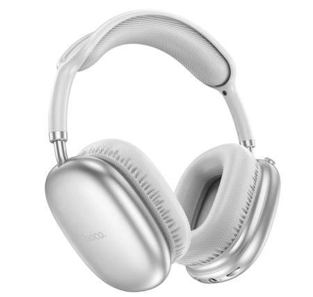 Наушники HOCO W35 Air Triumph полноразмерные, беспроводные,  Bluetooth, серебристый